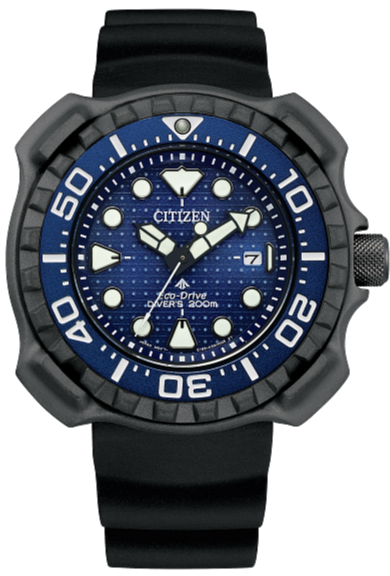 Citizen Eco-Drive Promaster Marine Super Titanium Modern Re-Issue Diver Limited Edition Whale Shark Deep Blue BN0225-04L  www.watchoutz.com