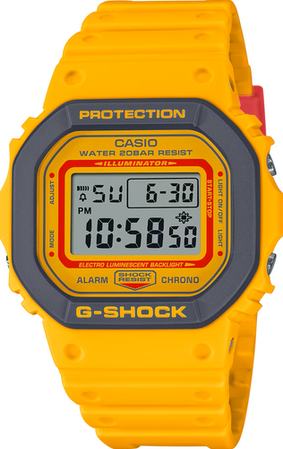 Casio G-Shock 5600 Series Classic 1994 DW-001 Jason Retro Color Theme DW-5610Y-9 DW5610Y-9 DW5600 DW001 www.watchoutz.com