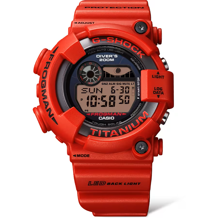G Shock Frogman Red Rubber Band Men s Watch GW8230NT 4D