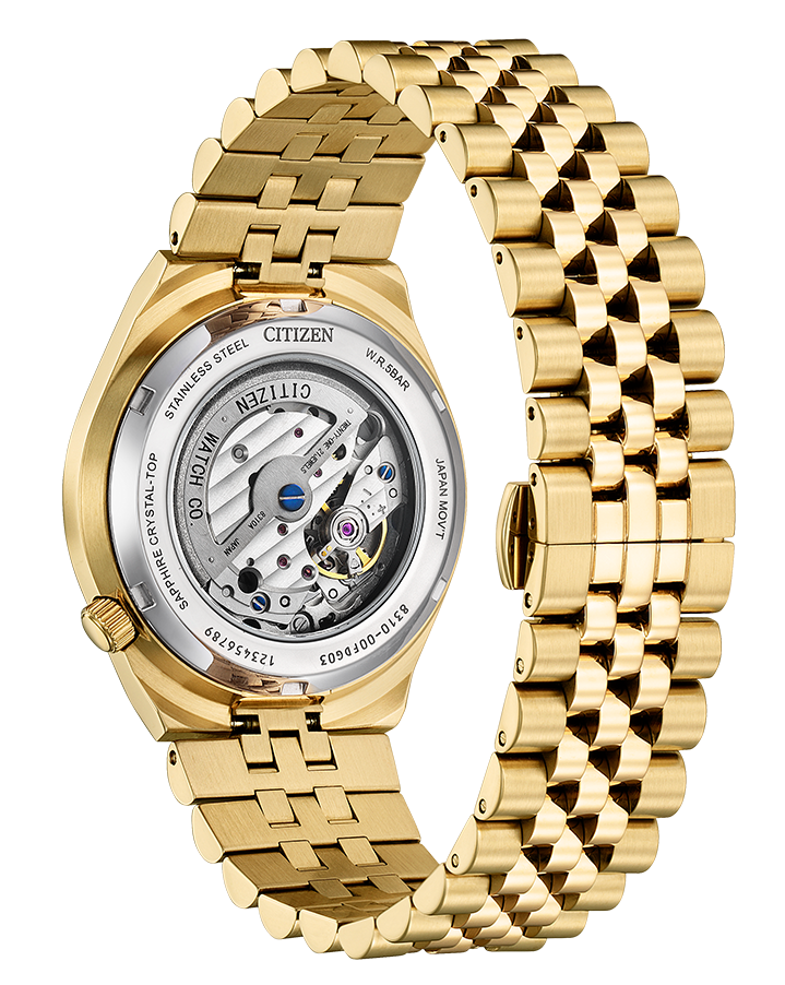 Citizen Tsuyosa 60 Automatic Gold Blue Textured Dial NK0023-57L