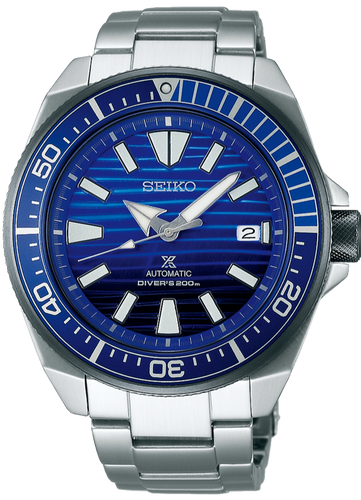 Seiko Prospex Automatic 200M Diver Save the Ocean Blue Wavy Dial Samurai SRPC93 SRPC93J1 SRPC93K1 www.watchoutz.com