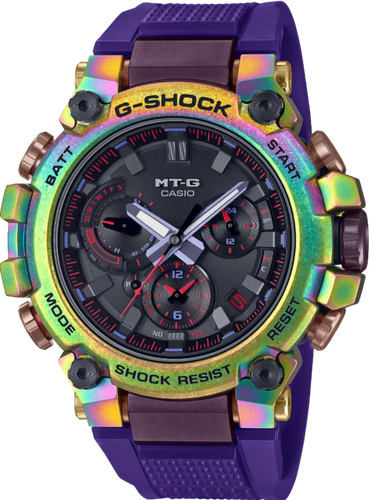 Casio G-Shock MT-G Tough Solar Rainbow IP Aurora Oval MTG-B3000PRB-1A MTGB3000PRB-1A www.watchoutz.com