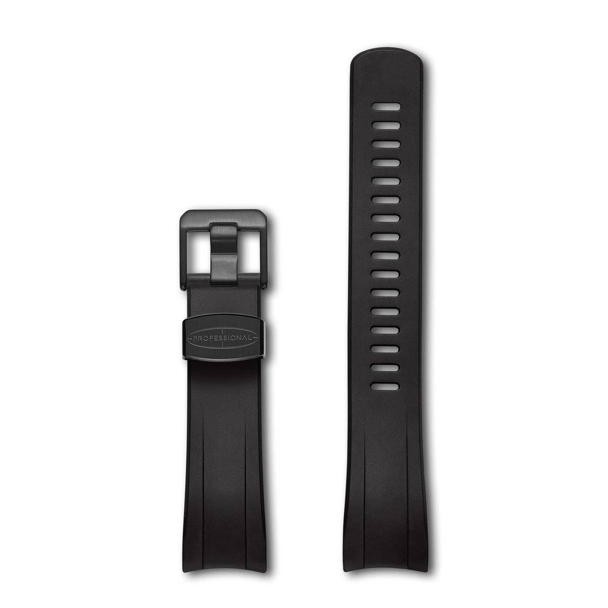 Crafter Blue 22mm Curved End Rubber Strap CB09 For Seiko New Samurai WATCH OUTZ