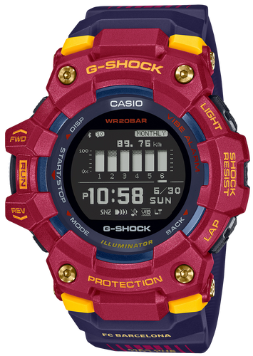 Casio G-Shock G-Squad X FC Barcelona 2022 Collaboration GBD-100BAR-4DR www.watchoutz.com