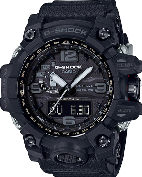 Casio G-Shock Mudmaster Triple Sensor Solar Black-Basic GWG-1000