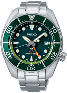 Seiko Prospex Solar GMT 200M Scuba Diver Green Sumo SFK003J1 SBPK001 www.watchoutz.com
