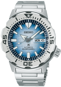 Seiko Prospex Automatic 200M Diver "Save the Ocean" Monster (Blue Penguin) SBDY105 SRPG57K1 www.watchoutz.com