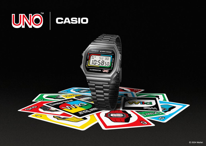 World-Famous Card Game 'UNO' Teams Up with Casio Classic for a Collaboration Watch - A168WEUC