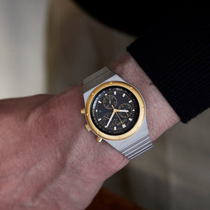 CITIZEN COLLECTION "1984 Chronograph" with Gold Bezel in Reissue Color - AT2544-64E WatchOutz.com