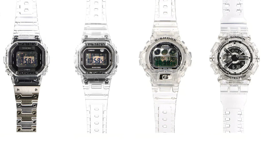 Casio G-Shock 40th Anniversary Clear Remix Series - A Celebration of Durability and Style - DW-5040RX／DWE-5640RX, DW-6940RX-7, GA-114RX / GMA-S114RX & GA-2140RX／GMA-S2140RX