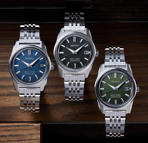 Introducing the Three New King Seiko KSK Caliber 6R55 Models: Charcoal Black SDKS021, Indigo Blue SDKS023, Olive Green SDKS025