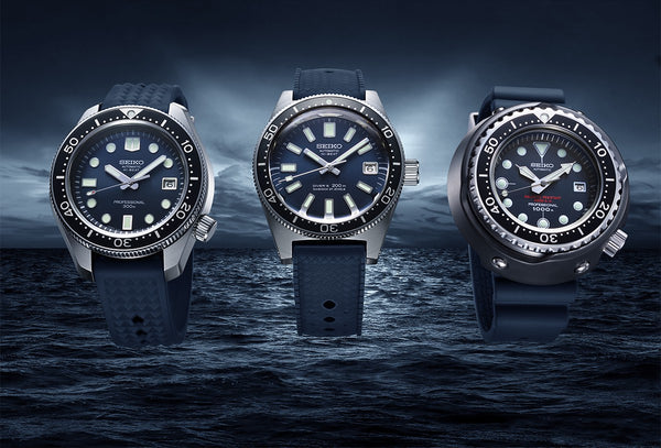 SEIKO PROSPEX SEIKO DIVER'S WATCH 55th Anniversary Limited Editions SLA037J1 SLA039J1 SLA041J1 SPB149J1 www.watchoutz.com
