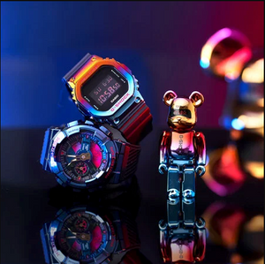 The Casio G-Shock China crossover BE@RBRICK Shanghai Night Series GM-110SN-2A & GM-5600SN-1 Limited www.watchoutz.com