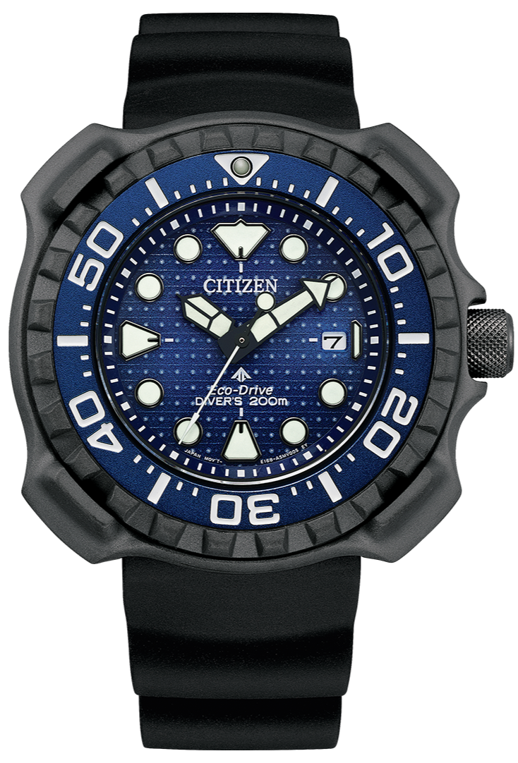 Citizen Eco-Drive Promaster Marine Super Titanium Modern Re-Issue Diver Limited Edition Whale Shark Deep Blue BN0225-04L. Available at Watchoutz.com, Hong Kong's top online watch retailer with a physical shop. Enjoy fast, secure international shipping and shop for genuine Japanese watches with over 13 years of exceptional service and reputation. Visit Watch Outz International for your next horology treasure hunt.