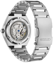 Citizen Zenshin 60 Titanium NK5020‑58L exhibition caseback, mechanical automatic movement visible.