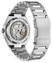 Citizen Zenshin 60 Titanium NK5020‑58X exhibition caseback, mechanical automatic movement visible.