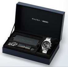 Special presentation box for Seiko x Mazda BF9504 chronograph