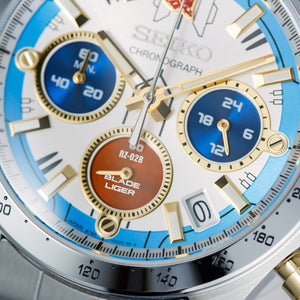 Seiko X ZOIDS Blade Liger 40th Anniversary Collaboration Limited Edition Quartz Chronograph ZO0700018100 Face www.watchoutz.com
