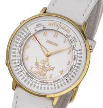 Stainless steel golden case side view of Seiko Instruments × Disney Mickey Mouse Conductor Edition watch
