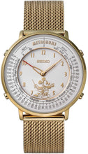 Seiko Metronome × Disney Mickey Mouse Conductor SMW004D Gold Limited Edition front dial with conductor motif and gold accents.