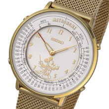 Seiko Metronome SMW004D Gold Conductor Limited Edition side profile showing polished case and crown with gold accent finish.