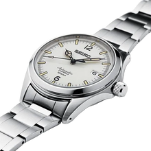 Seiko HZB002J white ivory dial automatic watch face detail