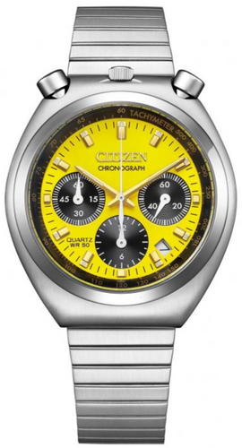 Citizen Record Label X MOVE Japan Exclusive Tsuno Chrono Yellow Bullhead AN3710-51W. Available at Watchoutz.com, Hong Kong's top online watch retailer with a physical shop. Enjoy fast, secure international shipping and shop for genuine Japanese watches with over 13 years of exceptional service and reputation. Visit Watch Outz International for your next horology treasure hunt.