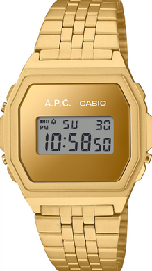 Casio Vintage A1000 Series A.P.C. Collaboration Model Gold A1000ACG-9, A1000ACG-9ER. Available at Watchoutz.com, Hong Kong's top online watch retailer with a physical shop. Enjoy fast, secure international shipping and shop for genuine Japanese watches with over 13 years of exceptional service and reputation. Visit Watch Outz International for your next horology treasure hunt.