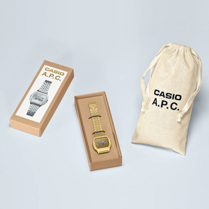 Casio Vintage A1000 Series A.P.C. Collaboration Model Gold A1000ACG-9, A1000ACG-9ER. Available at Watchoutz.com, Hong Kong's top online watch retailer with a physical shop. Enjoy fast, secure international shipping and shop for genuine Japanese watches with over 13 years of exceptional service and reputation. Visit Watch Outz International for your next horology treasure hunt.