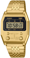 Casio Vintage A1100 Series 52QS-14B Homage Electronic Unisex Gold Watch A1100G-5 www.watchoutz.com