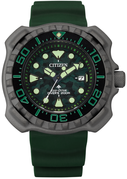 美品！シチズン BN0228-06W PROMASTER MARINEシリーズ Citizen Eco-Drive Promaster Titanium Diver's 200M Green