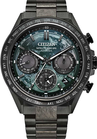 Citizen Eco-Drive ACT Line Satellite Wave GPS ATTESA HAKUTO-R Limited Edition CC4065-61Y with Super Titanium case, black DLC coating, dual-spherical sapphire crystal, and advanced GPS timekeeping technology. Available in stock at Watchoutz.com, best online watch shop based in Hong Kong, buy brand new rare Japanese genuine watches, speedy international shipping, best deals, satisfy customers, enhance your online purchase experiences with Watchoutzinternational