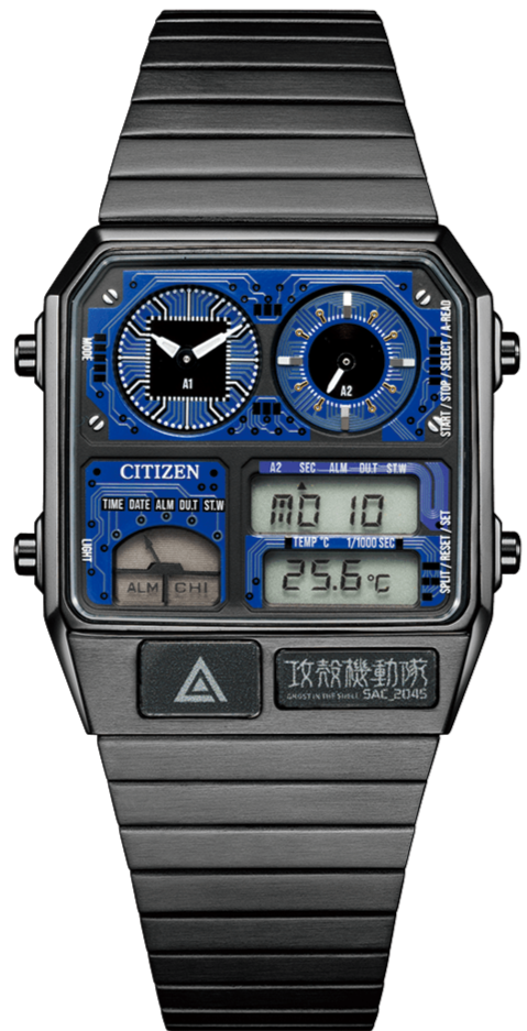 CITIZEN ANA-DIGI TEMP Reproduction Model Watch Black JG2105