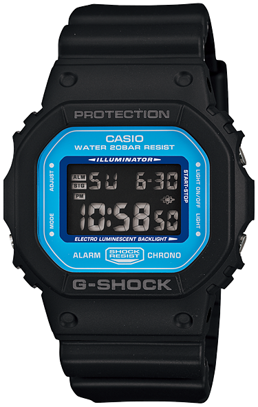 Casio G-Shock DW-5600 Series Breezy Color Sky-Blue Dial DW-5600SN