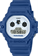 Casio G‑Shock × Wasted Youth DW‑5900WY‑2 navy blue front view. Shop Watchoutz.com