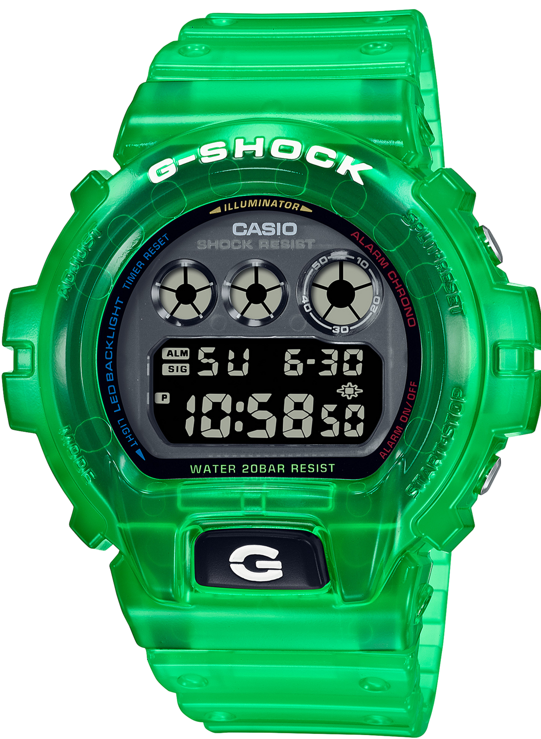 Casio G-Shock 6900 Series Translucent Green Color DW-6900JT-3 Watchoutz.com
