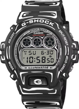Front View: “Casio G‑SHOCK DW‑6900JV‑1 Joshua Vides collaboration black resin front view”. Shop Watchoutz.com.