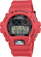 Front View Casio G-Shock 6900 Series "6900 Line 30th Anniversary Model" Retro Red DW-6900TR-4 DW6900TR-4. Available at Watchoutz.com
