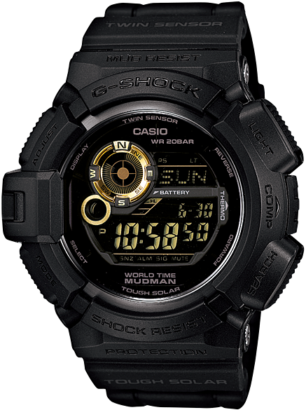 Casio G-Shock Master of G Mudman Tough Solar Black Gold G9300GB-1 Casio G-Shock Master of G Mudman Tough Solar Black Gold G9300GB-1