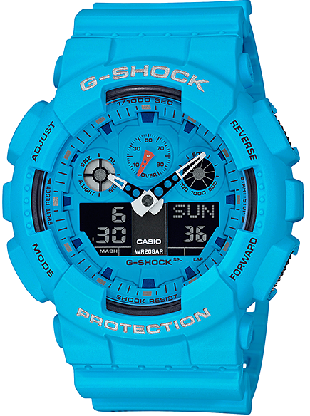 Casio G-Shock GA-100 Series Rock Sounds Analog-Digital GA100RS-2A Casio G-Shock GA-100 Series Rock Sounds Analog-Digital GA100RS-2A
