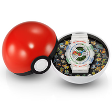 Poké Ball-shaped packaging for GA-110PKM-7A Pokémon collaboration watch