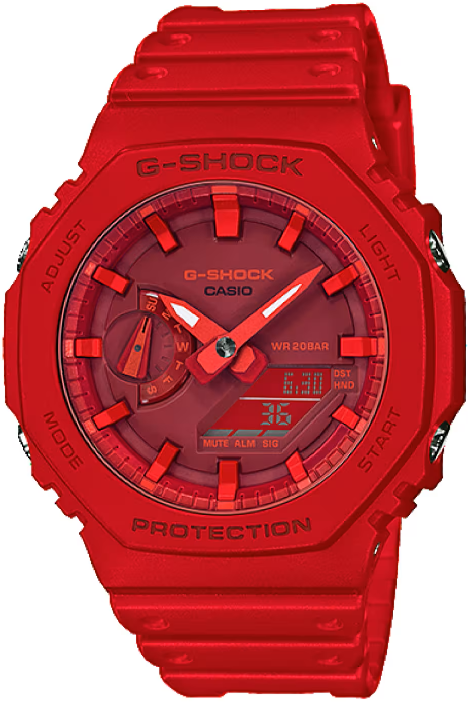 Casio G-Shock Analog Digital Full Red GA-2100-4A Watchoutz.com