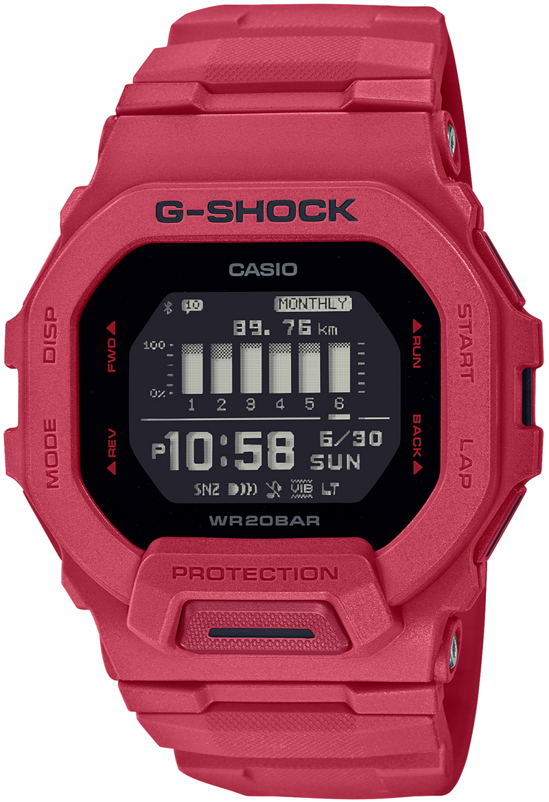 Casio G-Shock G-Squad Smartphone Link Matt Red GBD200RD-4 GBD