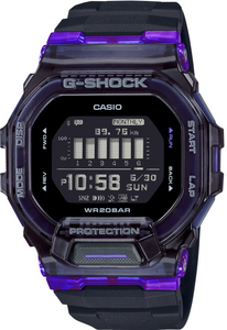 Casio G-Shock G-Squad Vital Bright Series Black Purple GBD-200SM-1A6 GBD200SM-1A6 www.watchoutz.com