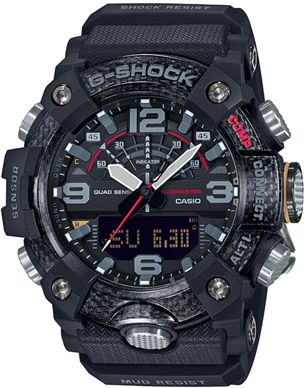 Casio G-Shock Master of G Mudmaster Multi Sensor Bluetooth Smartphone Link GGB100-1A GG-B100-1ADR. Available at Watchoutz.com, Hong Kong's top online watch shop. Enjoy fast, secure international shipping and shop genuine Japanese watches with over 13 years of exceptional service. Visit Watchoutz International for your horology treasure hunt.