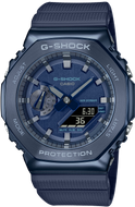 Casio G-Shock Metal Covered Bezel GM-2100 Series Hairline Blue GM-2100N-2A www.watchoutz.com