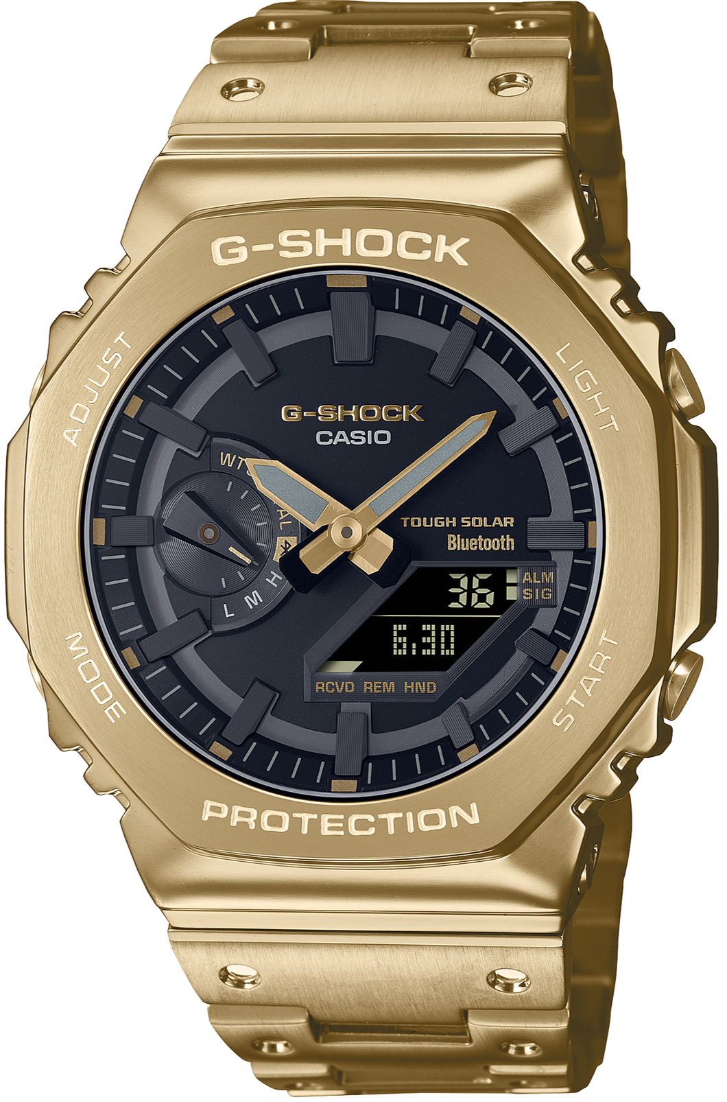 Casio G-Shock Full Metal 2100 Series Solar Smartphone Link Gold GM-B2100GD-9A www.watchoutz.com