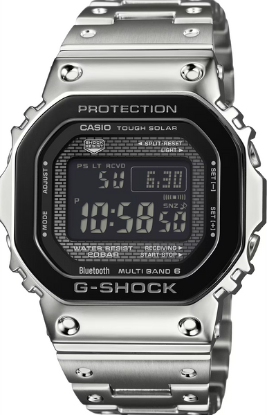Casio G-Shock Full Metal Tough Solar Silver-Black Face GMW-B5000BT