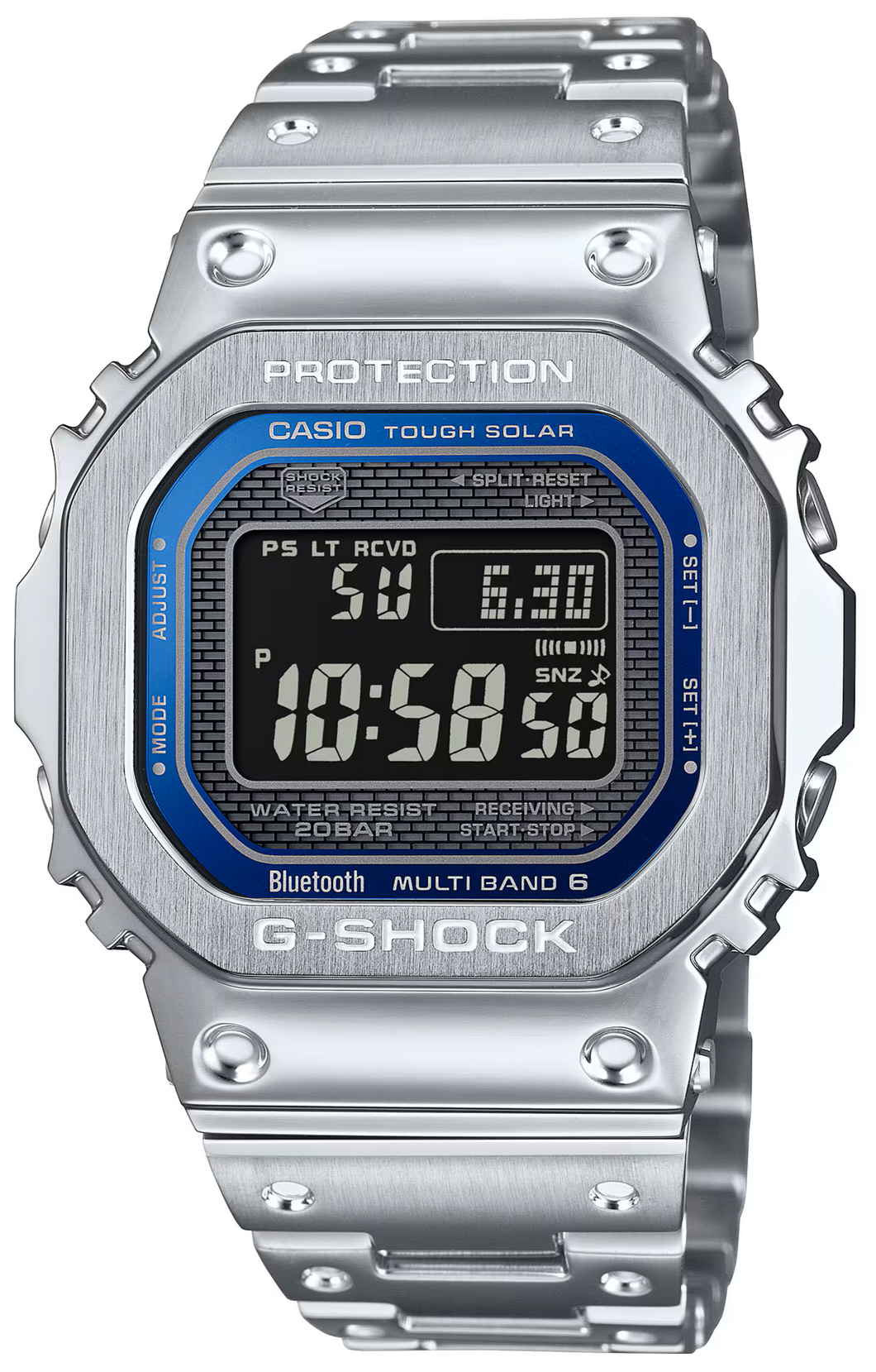 Casio G-Shock GMW Full Metal Series Silver Blue GMW-B5000D-2 Casio G-Shock GMW Full Metal Series Silver Blue GMW-B5000D-2