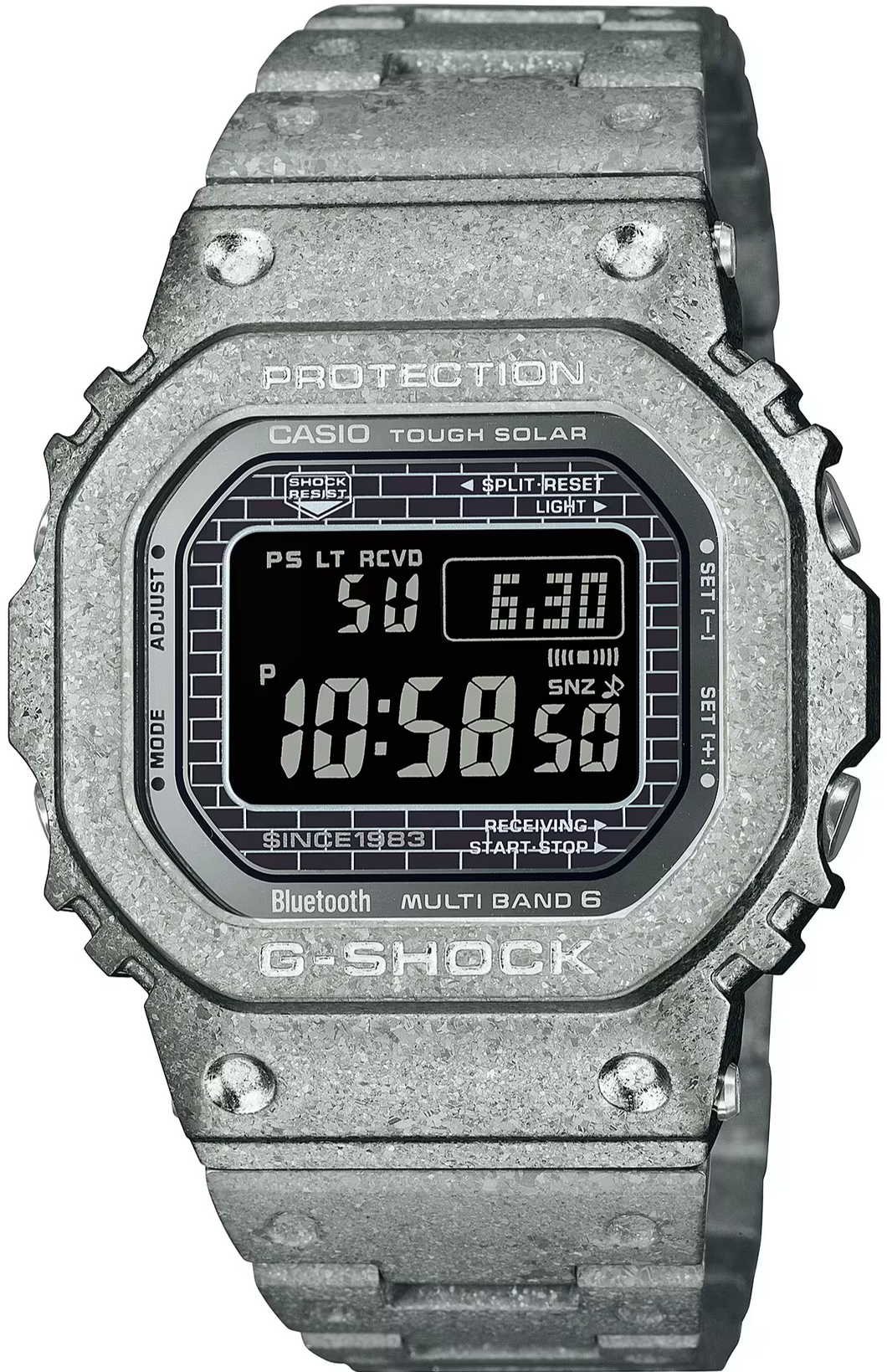 Casio G-Shock 40th Anniversary Full Metal Square Face Recrystallised Steel GMW-B5000PS-1
